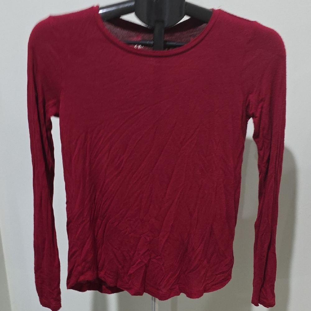 Aeropostale Rich Red Long Sleeve Top